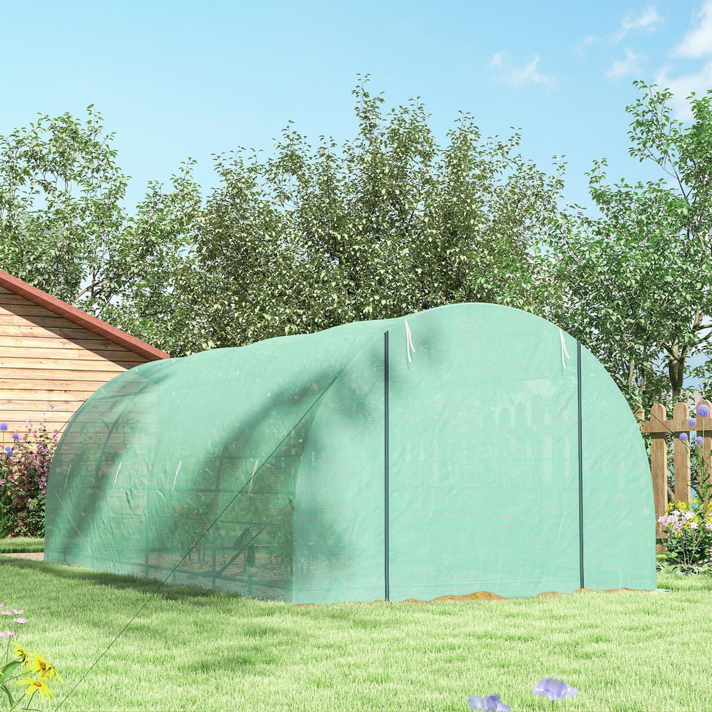 6 x 3 x 2m Walk-in Outdoor Garden Greenhouse Polytunnel with Door and Windows