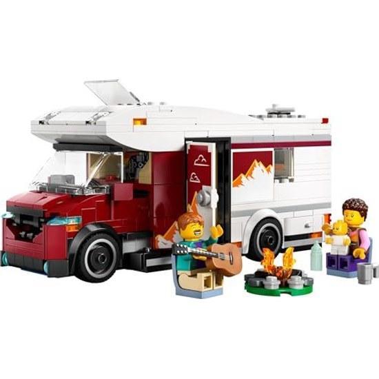 LEGO City Kamper Zabawka Wakacyjna Prezent Urodzinowy Klocki Edukacyjne Chłopcy Dziewczynki Dzieci 6 Lat 7 8 9 Pojazd Miniatura 60454