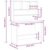 Desk with Shelves Black Oak Effect 102 x 45 x 148 cm