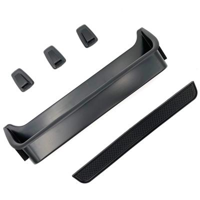 Meliore Assist Grip Storage Box Console Pocket Rubber Mat for Mercedes-Benz G-Class Gelände W463 320 350d 500 550 55 63 65 AMG with Hook Set