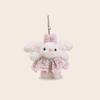 Eared Rabbit Fallen Plush Pendant Lolita Jk Doll Floral Plaid Skirt Design Bow