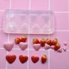 3D Mini Heart Strawberry Silicone Mold for Clay and Food DIY Projects