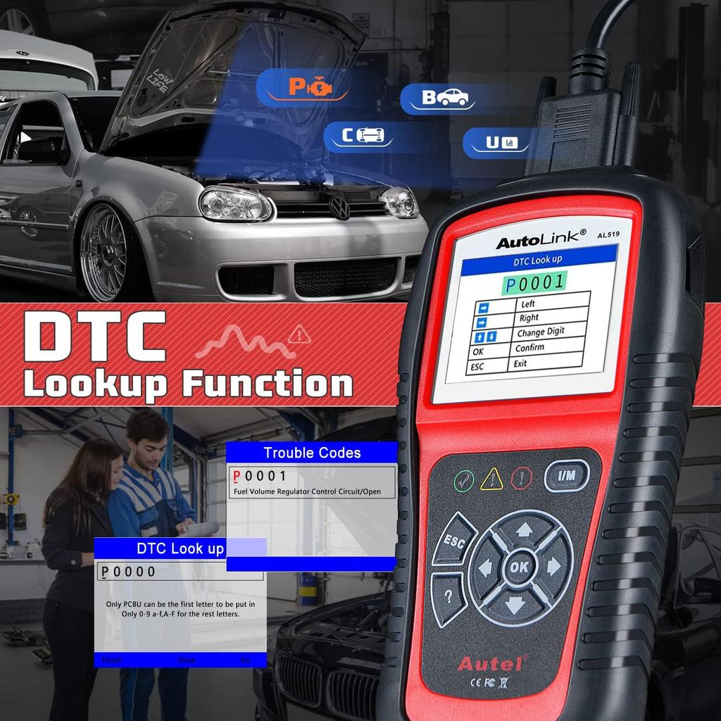 AutoLink AL519 OBD2 Scanner, Enhanced Mode 6 Car Diagnostic Tool, Check Engine Code Reader, CAN Scan Tool
