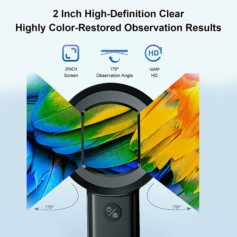 Portable Digital Magnifier Handheld Magnifying Glass with 2.0 Inch Screen 100W Pixels