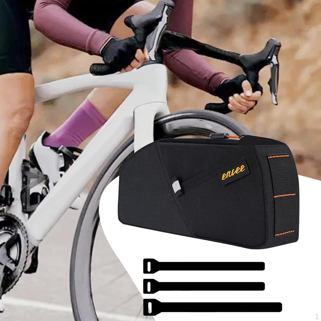 Bike Frame Storage Bag Tube Pocket Cycling Pack Strap On Pouch for Phone Tools Accessories