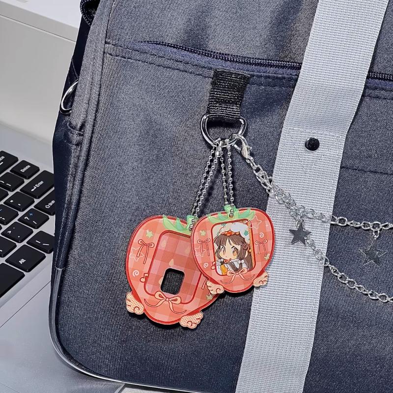 Cute Fruits Photo Frame Cartoon Strawberry Photocard Holder 1 Inch 2 Inch Kpop Idol Card Sleeves Apple Acrylic Protective Case