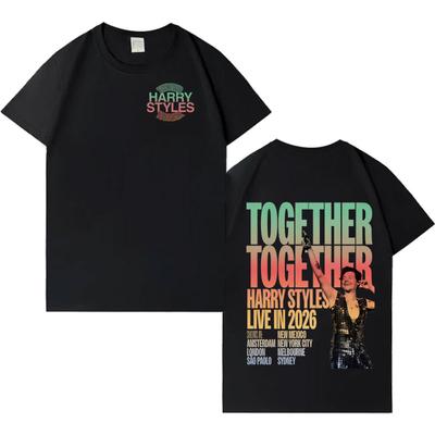 2026 Singer Harry Styles Trendy Graphic Album Tshrits Aesthetic Cotton T Shirt Mens Women Oversized Casual Tee Shirt Fans Gift