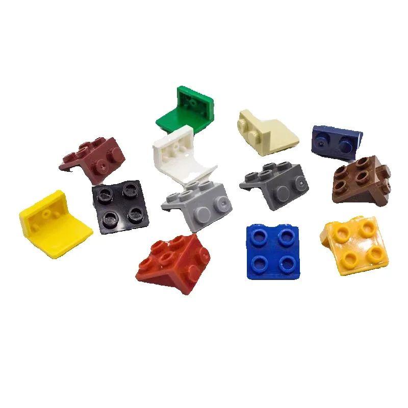 Non-Toxic 10Pcs 44728 Bracket 1X2-2X2 Building Blocks Moc 2+4 Right Angle Parts Compatible With Bricks Children Assembly Toys