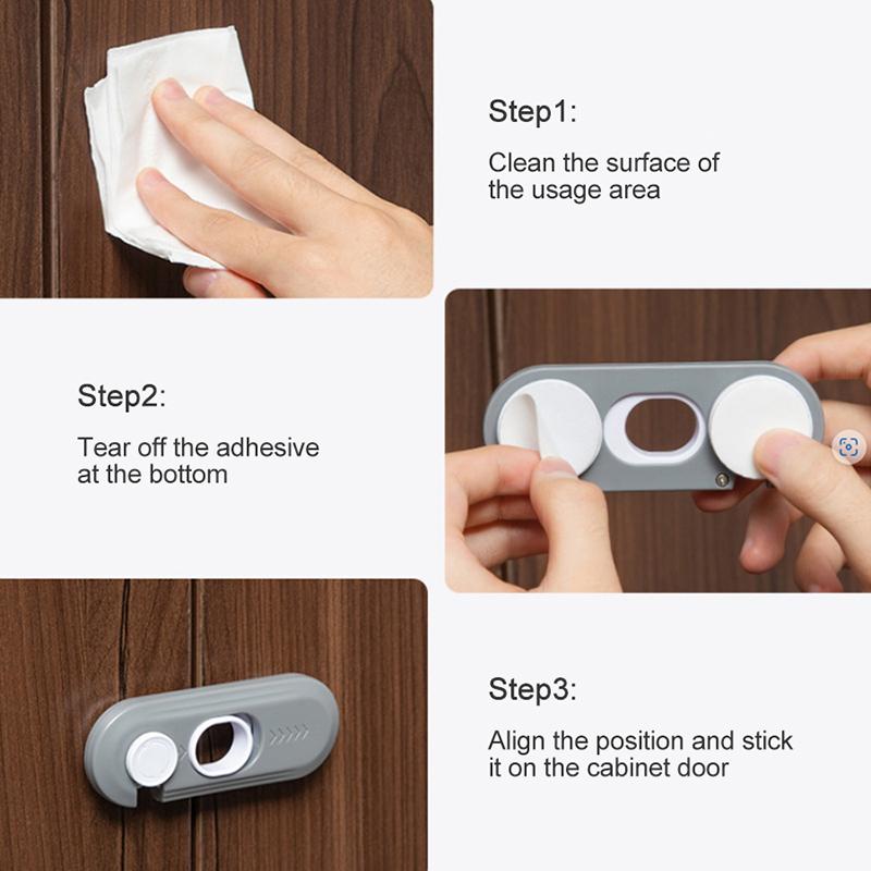 Home Refrigerator Lock Multi-Function Drawer Locks For Kids Security Protection Baby Anti-Pinch Hand Cabinet Door Buckle