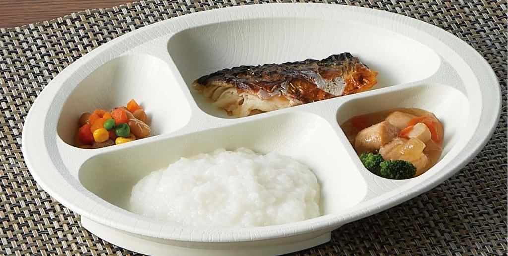 Skater Easy to Scoop Divider Plate Tableware Dishes Wood Grain Cream Plastic Durable Made of Biomass Raw Materials Microwave and Dishwasher Safe