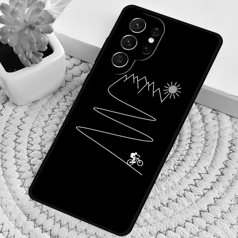 Mountain Bike Cycling Cyclist Silicone Phone Case For Samsung Galaxy Note 10 Pro S26 S25 S24 S23 S22 S21 Plus Ultra Capa Cover