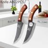 Stainless Steel Boning Knife Kitchen Skinning Butcher Knife Meat Cleaver Fruit Paring Hand-Forged Kitchen Knife Wooden Handle