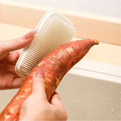 Kitchen Cleaning Brushes Silicone Dish Scrubber Crevice Brush Household Fruit Vegetable Washing Brush Cleaning Accessories