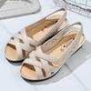 Fashion Soft Sole Non Slip Shallow Mouth Flat Shoes Lightweight Breathable Women Shoes New Women's Summer Hollow Out Wedges Sandals