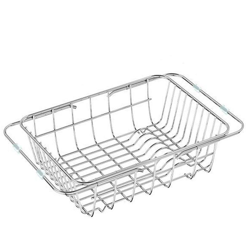 Sink Drain Basket Stainless Steel Dish Sink Vegetable Basin Telescopic Kitchen Storage Rack Dish Storage Rack Kitchen Supplies