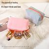 2025 Velvet Embroidered Plaid High-Capacity Makeup Bag