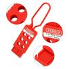 ABBP-6Pcs Industrial Safety Lockout Tag Hasps Nylon Padlock Hasps With 6 Hole Interlock For Equipment Maintenance