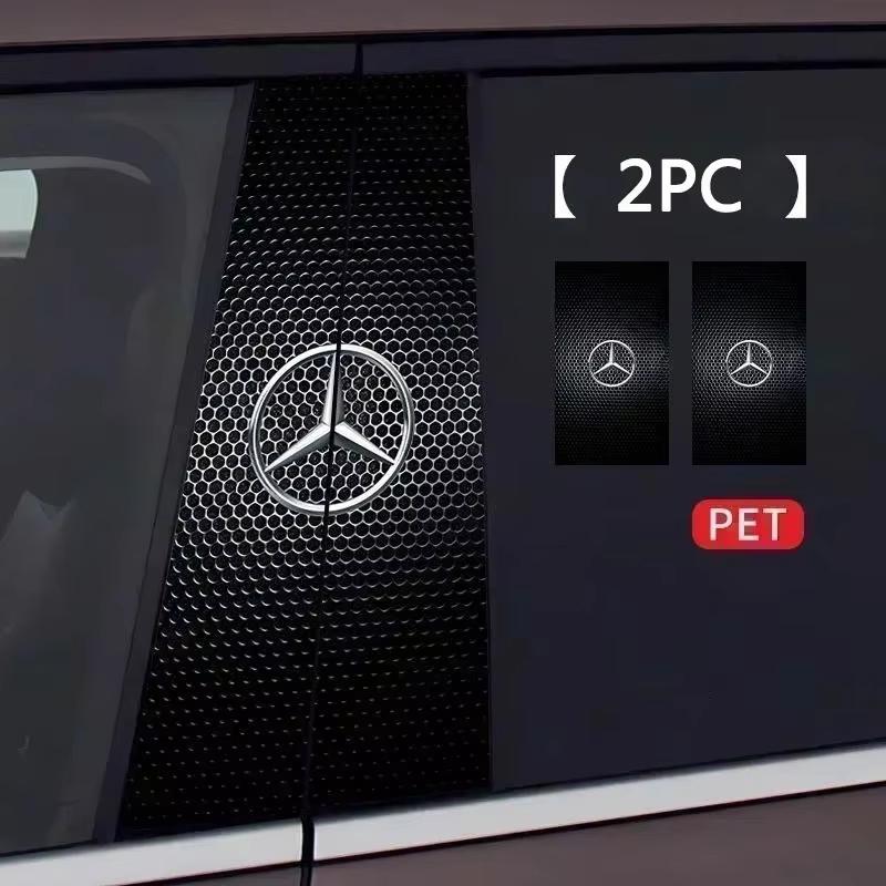 Car Center Column Stickers B-pillar Decals For Mercedes Benz AMG W204 W205 W203 W211 W212 W213 W201 W210 Decor Accessories OY4