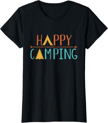T-shirt Happy camping T-shirt Unisexe