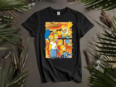Simpsons Familienporträt T-Shirt T-Shirt Herren Damen Unisex T-Shirt L192