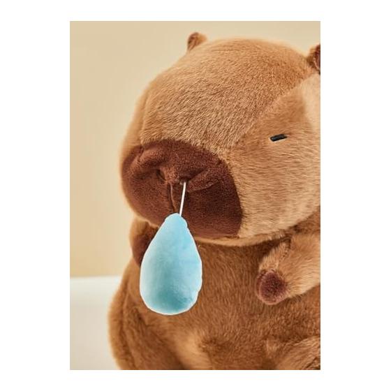 REDICE Capybara stuffed toy runny nose [2026 new material] Soft skin-friendly 22cm/33cm/45cm fluffy cute soothing capybara interior store decoration