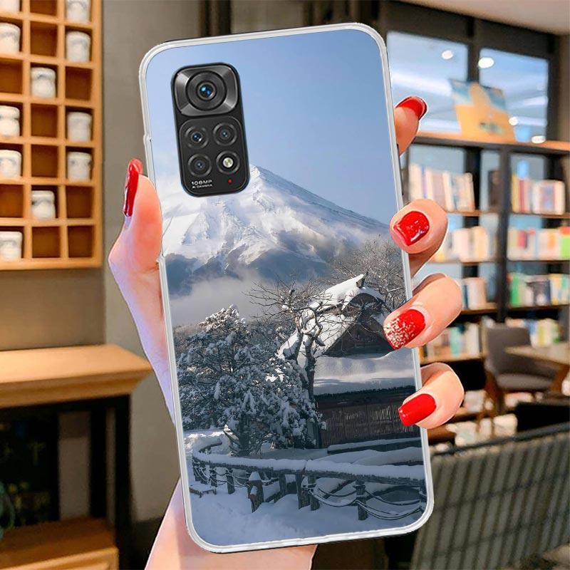 Landscape Winter Light Snow Cover Phone Case For Xiaomi Redmi Note 15 14 13 12 11 10 Pro Plus 14S 12S 11S 11T 11E 10S Soft Funda