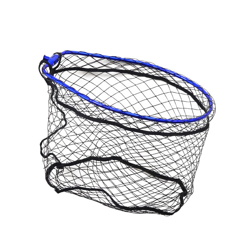 Oritaki Fishing Tackle Landing Net Oval Rubber Net 40cm x 35cm Blue (ori-782951)