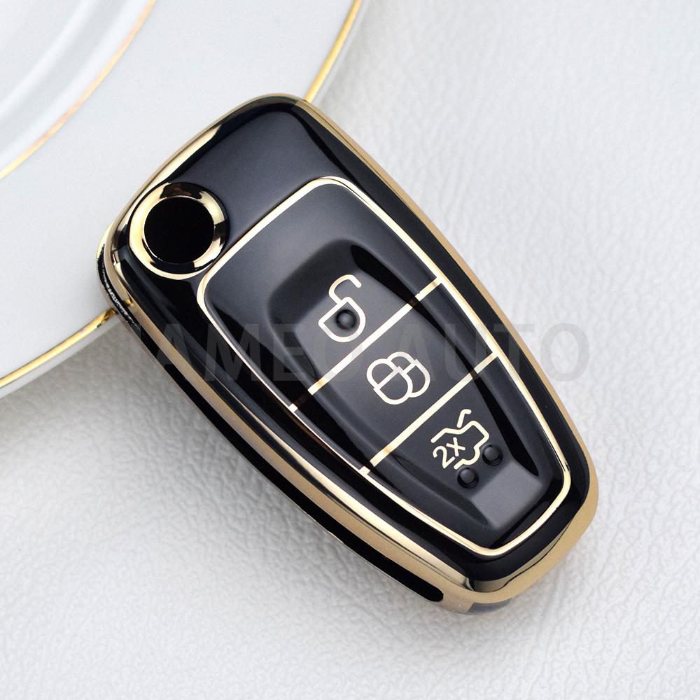 For Ford Focus 2 3 MK3 ST RS Ecosport Kuga Escape Fiesta Fold C-Max S-Max Mondeo TPU Folding Car Remote Key Cover Case