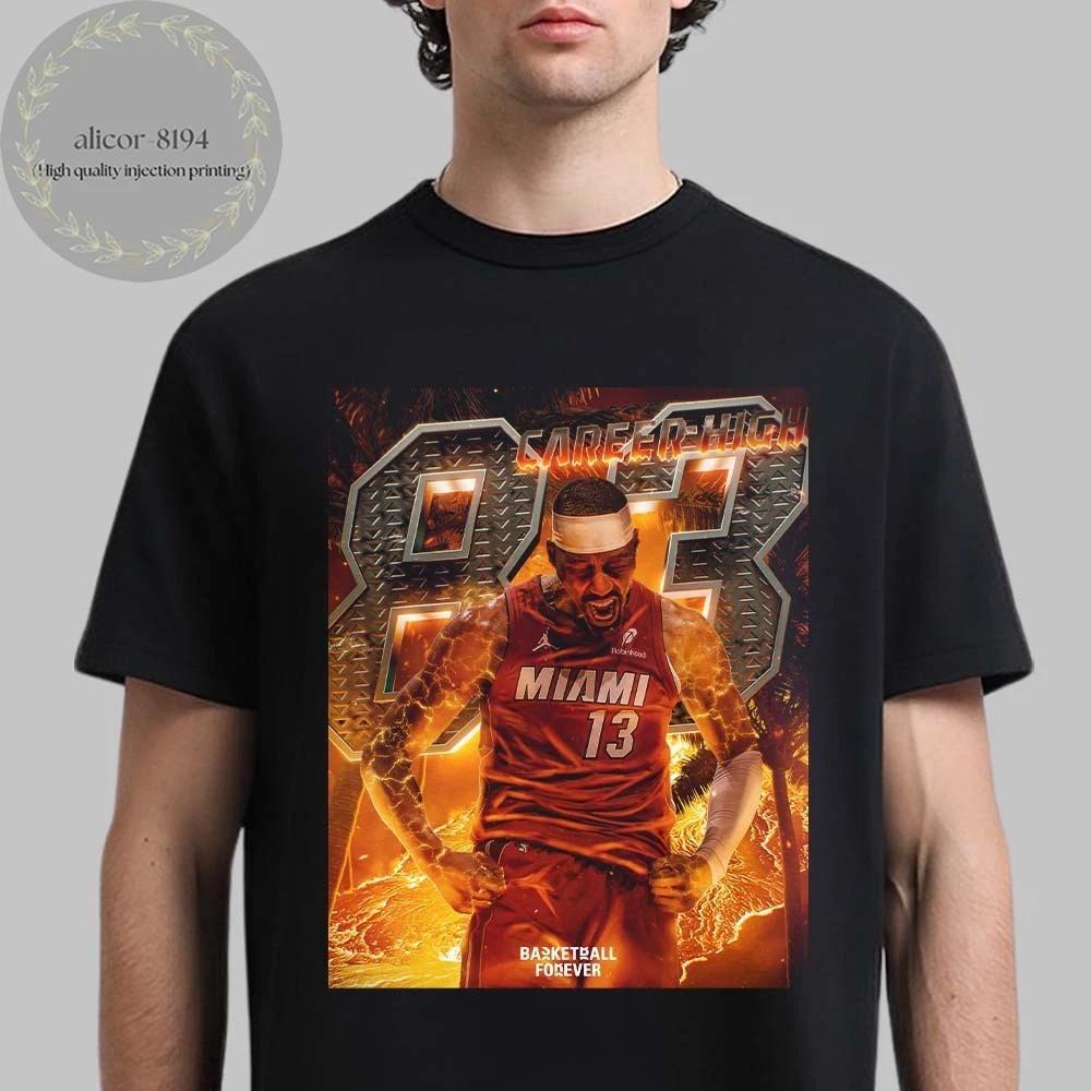 Bam Adebayo Miami Heat Goes Nuclear 83 Career High Second Most Points T Shirt S
