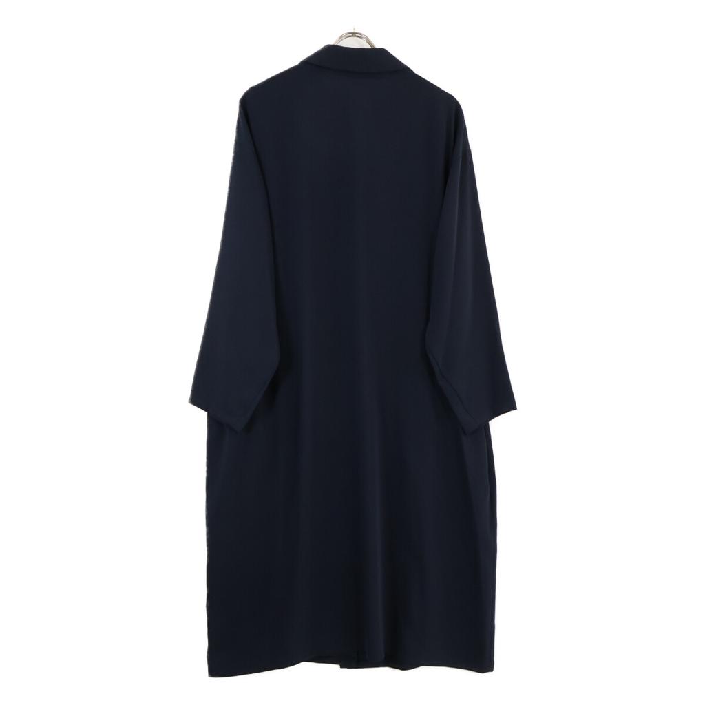 mizuiro ind Navy Wide Tailored Coat Chesterfield Coat coat F NavyUsed