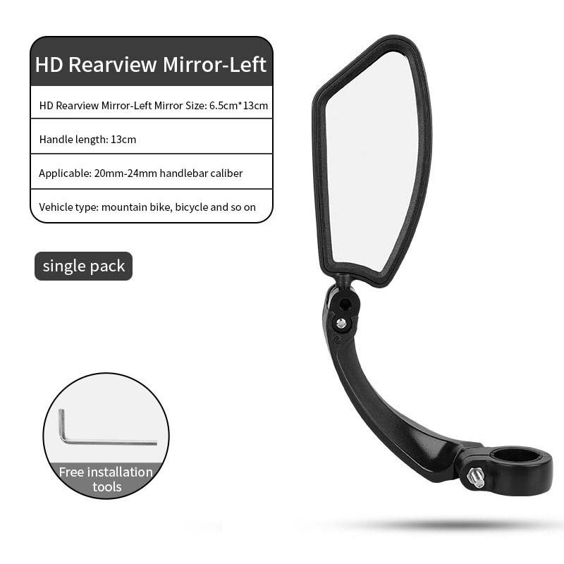Stainless Steel HD Lens Bike Rear VIew Mirror 360° Rotatable MTB Rear Mirror Widen Big View Road Bicycle Mirror Bike Accessories