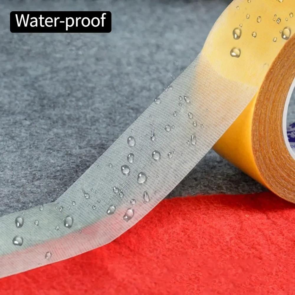 4Rolls Heat Resistant Double Sided Tape Strong Adhesion Fiber Mesh Tapes Cloth Base Tape Home Decor