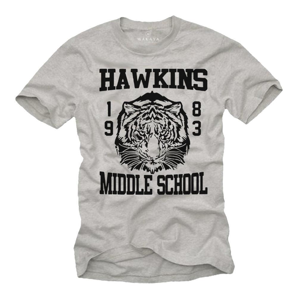 Stranger Men's T-Shirt - Hawkins Middle School - 1983 gray S-XXXXXL