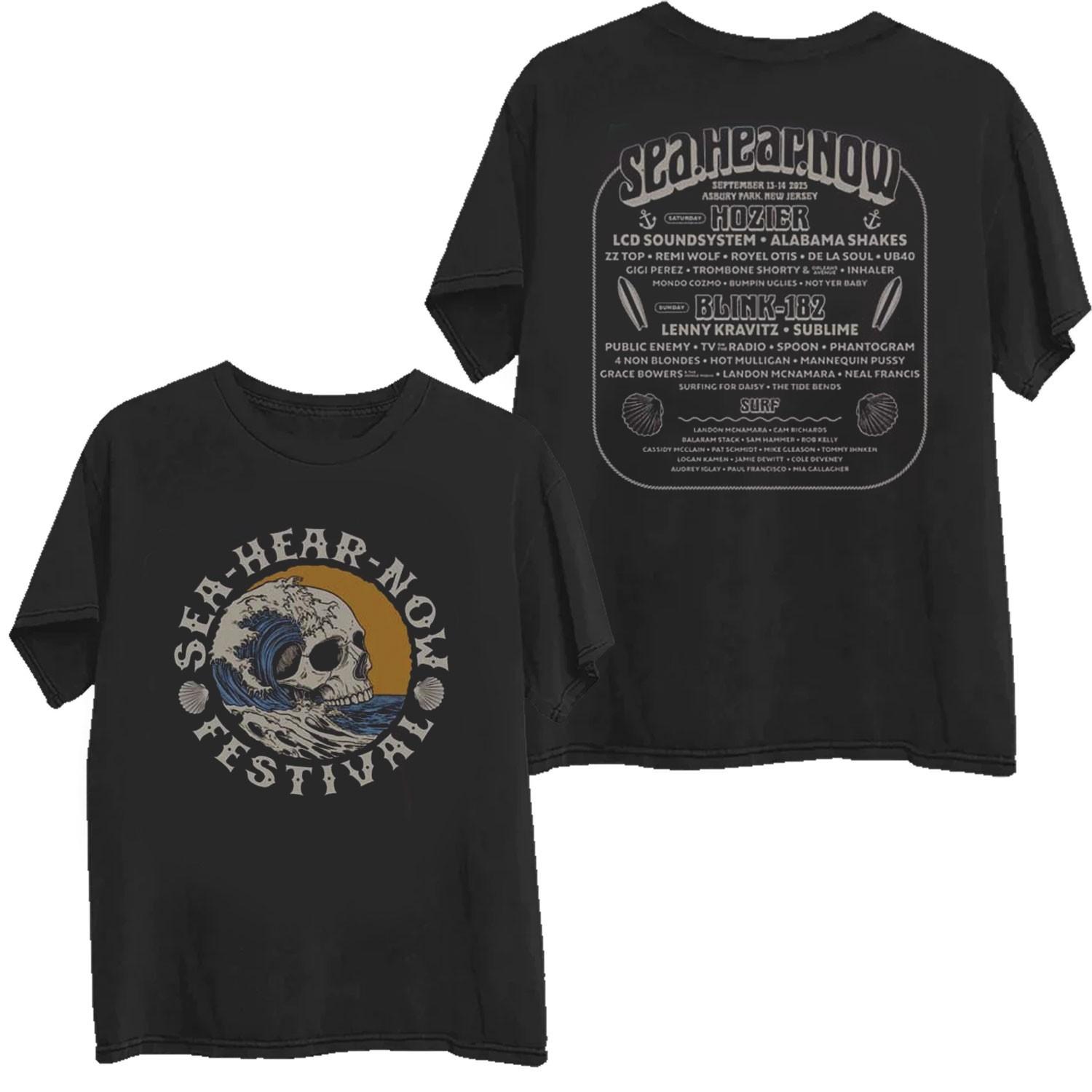The 2025 lineup tee is here Sea Here No Festival Double Sides Tshirt XL