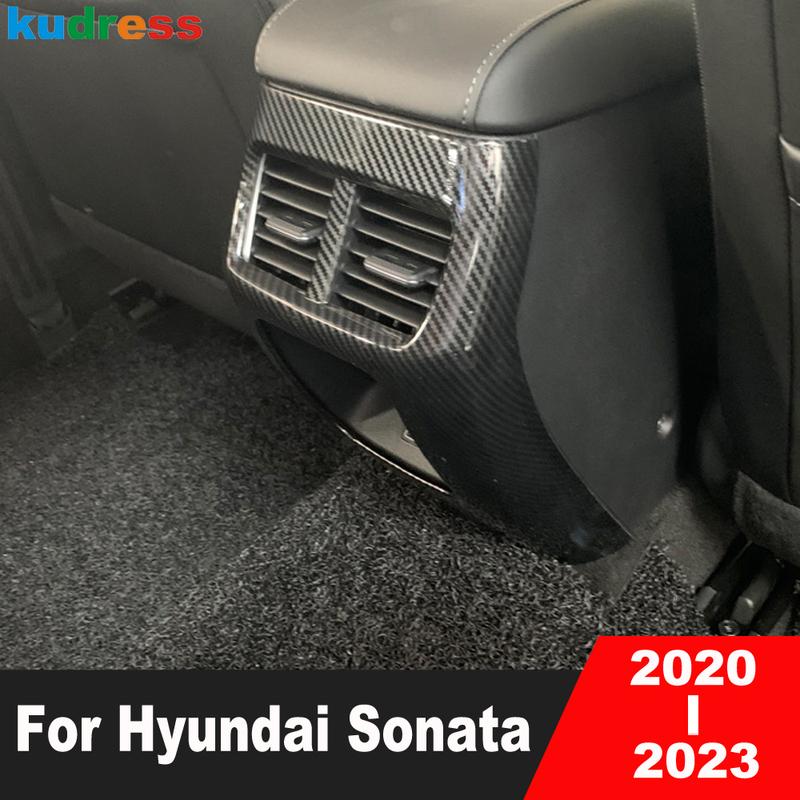 Накладка на подлокотник заднего воздуховода для Hyundai Sonata - Аксессуары для интерьера из углеволокна