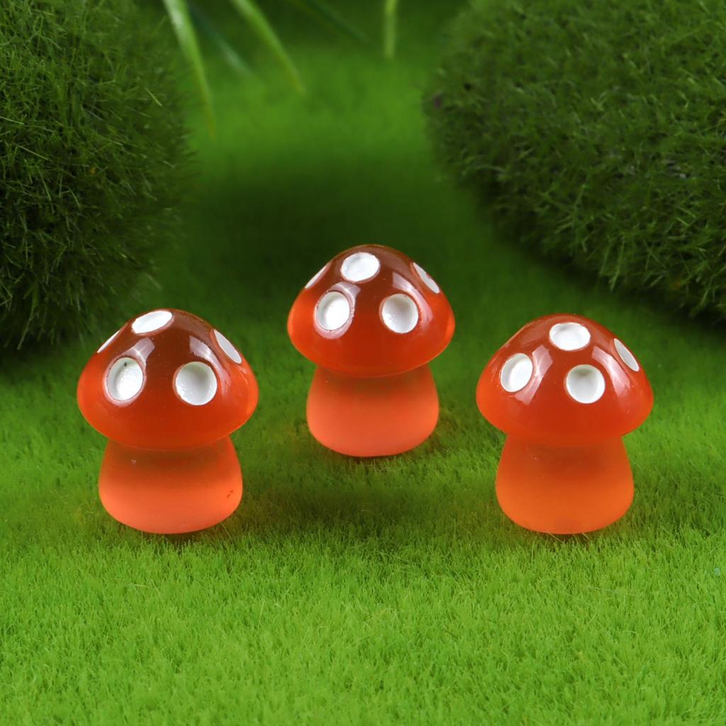 Mini Transparent Mushroom Ornaments for Moss Gardens and Balcony Potted Plants