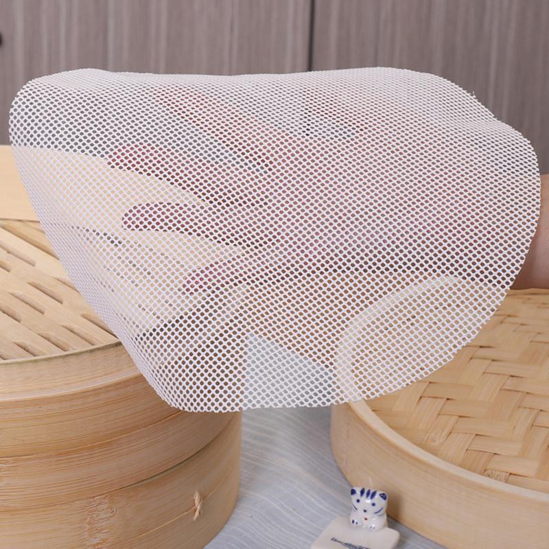5Pcs Non-Stick Steamer Mat Dim Sum Tool Food Grade Silicone Kitchen Under Steamers Mat Cooking Accessories Eco-Friendly Cookware