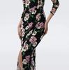 Elegantes französisches figurbetonendes florales Netz-Kleid mit Taillenschnürung