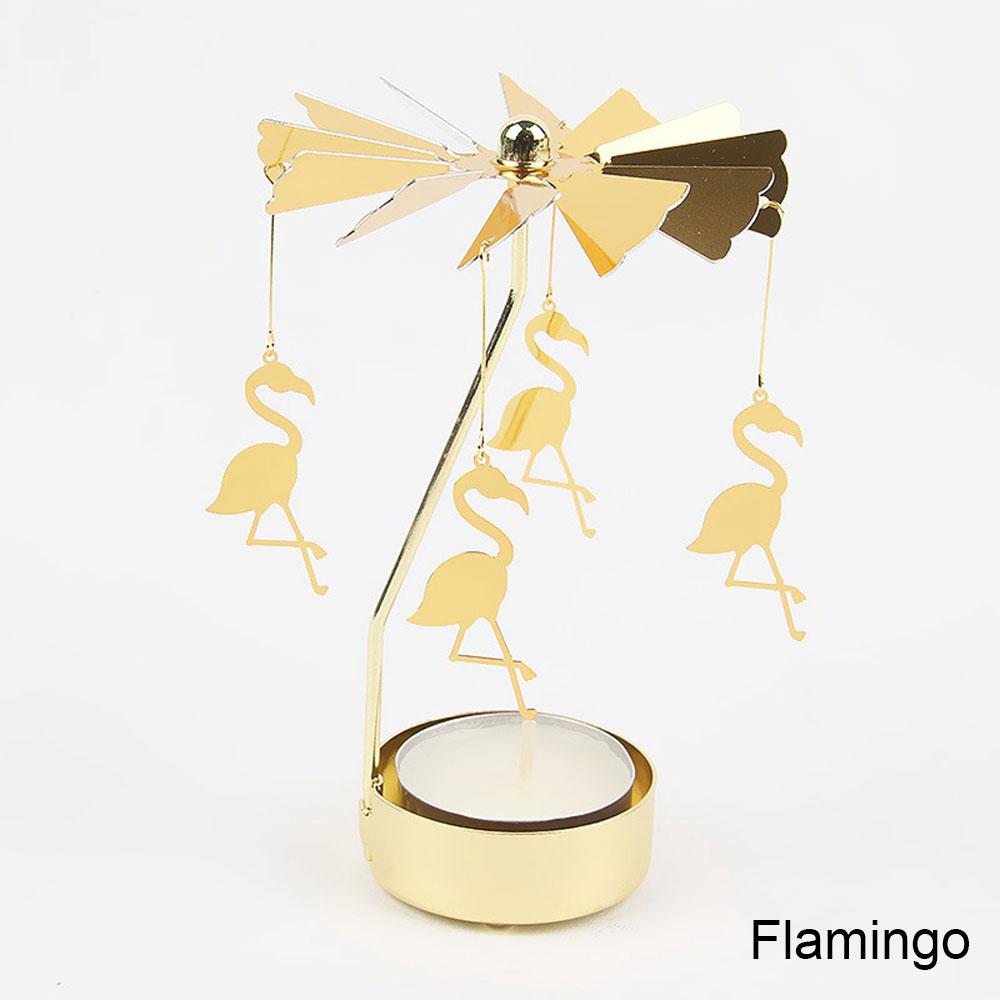 Revolving Lantern Home Decor Candle Holders Wedding Decoration Accessories Candlesticks For Candelabro Centerpiece Vintage