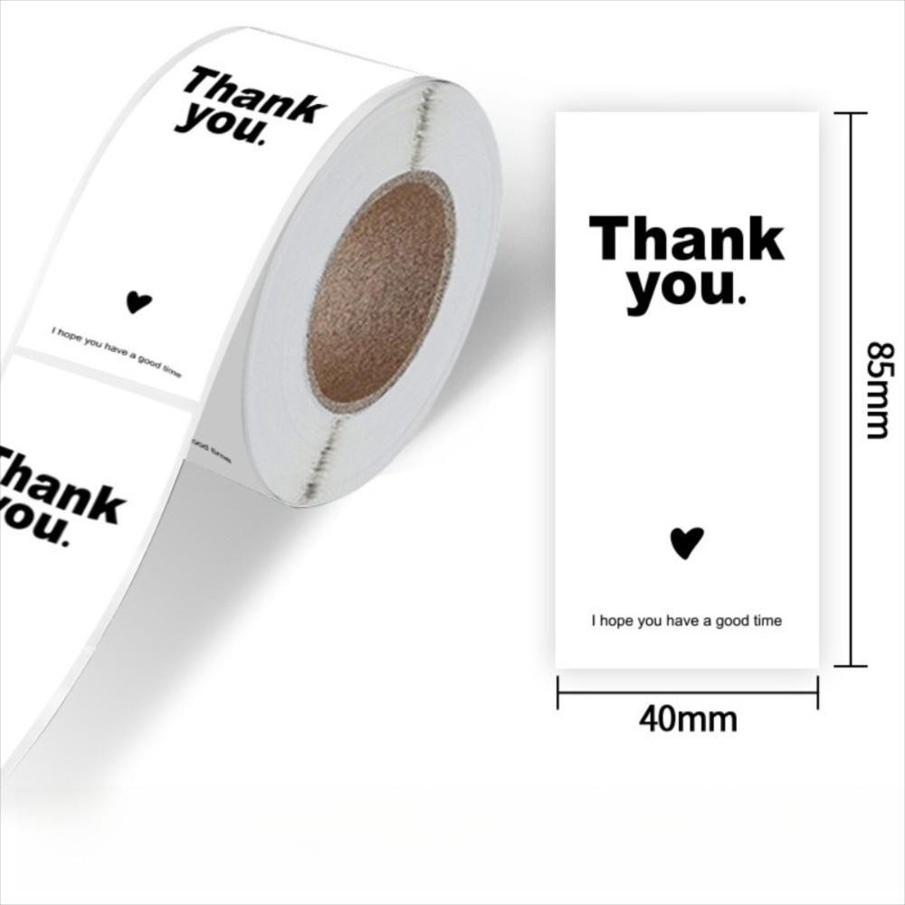 

100pcs/roll New Rectangular Thank You Sticker Waterproof Envelope Decoration Decorative Label Gift Packaging Sticker белый