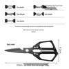 Multi-functional Kitchen Shears - Heavy-Duty Stainless Steel for Cutting Chicken Bones, Premium Food-Grade Large Size.