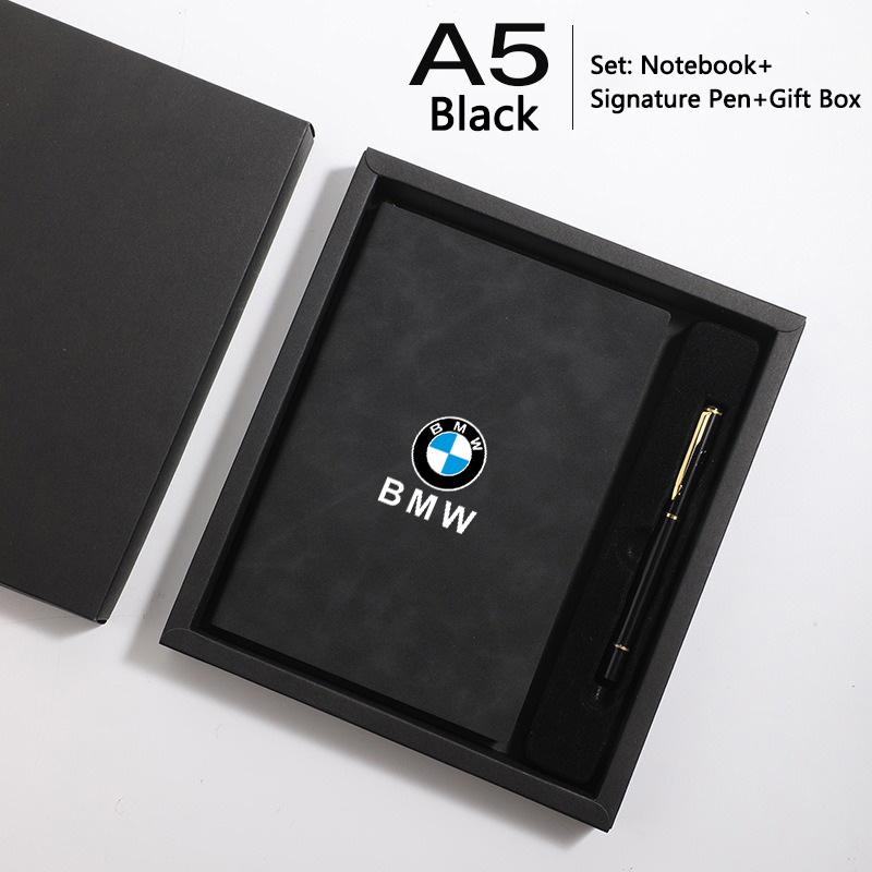 Car Logo Notebook Thickened Retro Diary Set Accessory Gift For BMW X1 X3 X5 X6 X7 1 3 5 6 7 Series G20 G30 F07 F15 F16 Keychain