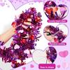 Love Sequins Heart Tinsel Garland DIY Hanging Decor Dense Valentines Garland  Festival Mantel