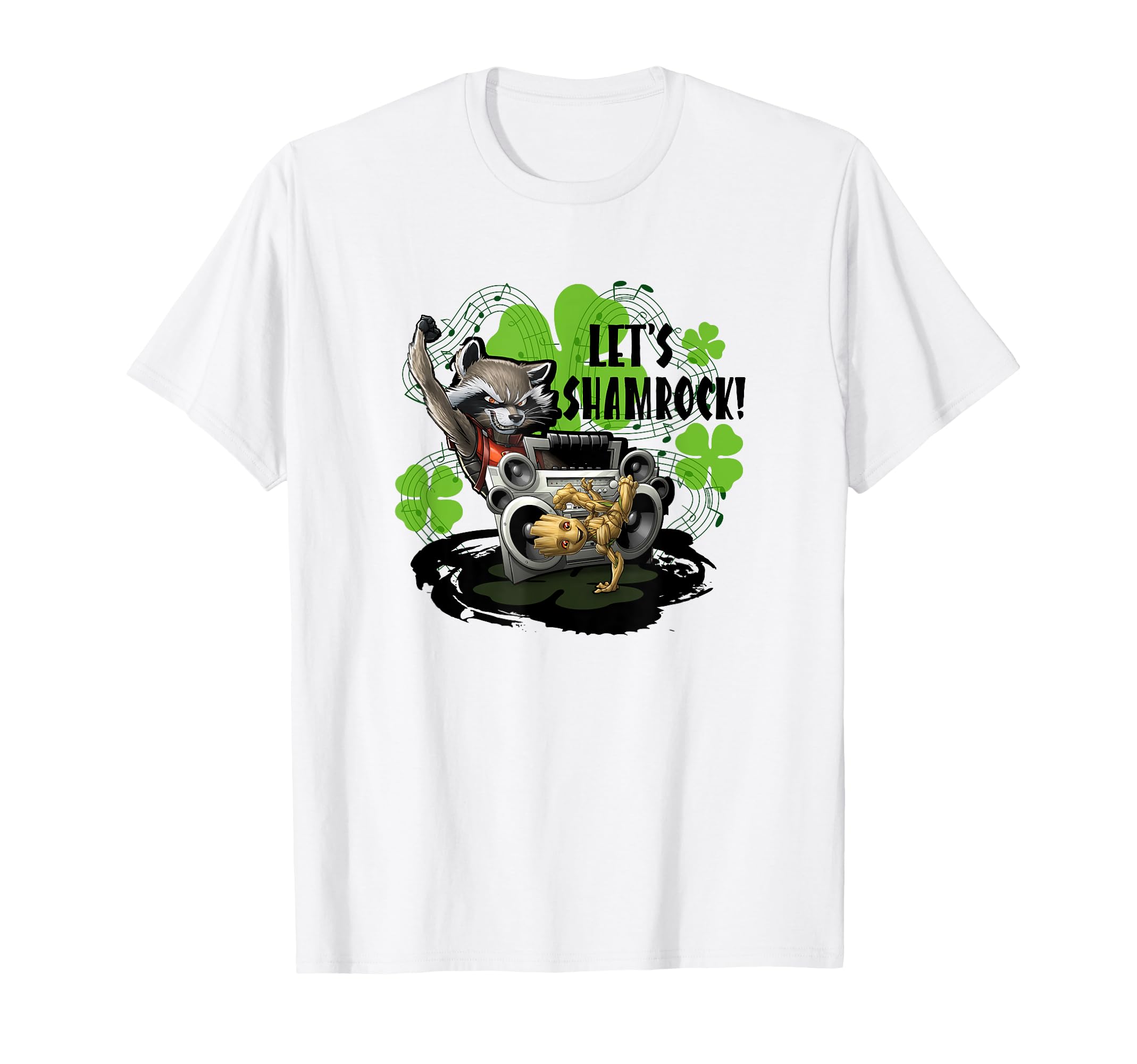 

Marvel Groot & Rocket Raccoon Let s Shamrock T-Shirt