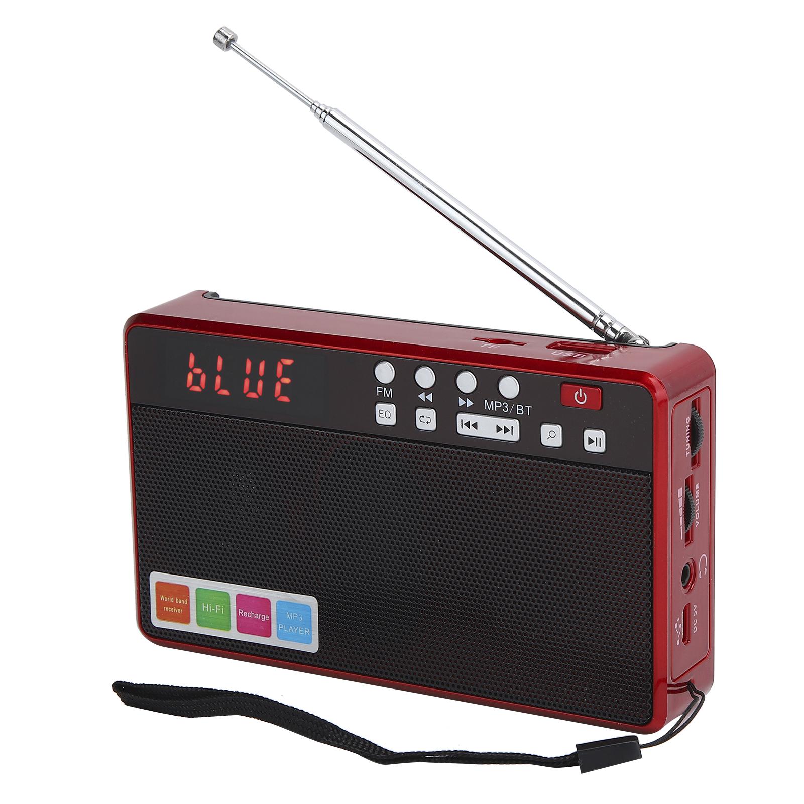 

FM Bluetooth Радио Портативный Радиоприемник с Телескопической Антенной FM87.5 - 108 МГц