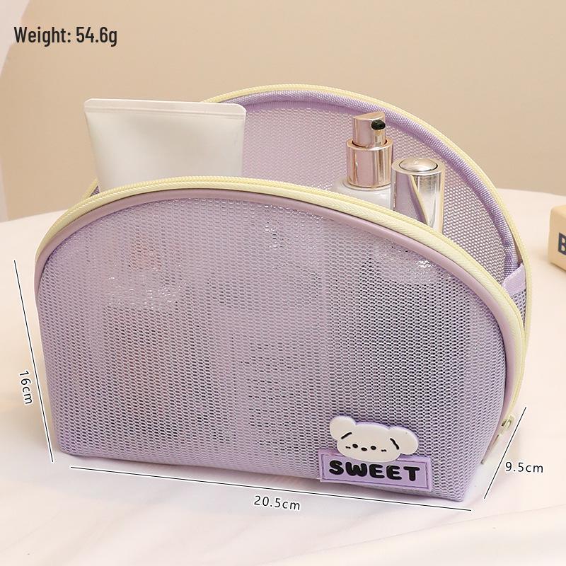 

Portable Large Capacity Semicircular Makeup Bag for Travel and Business Trips