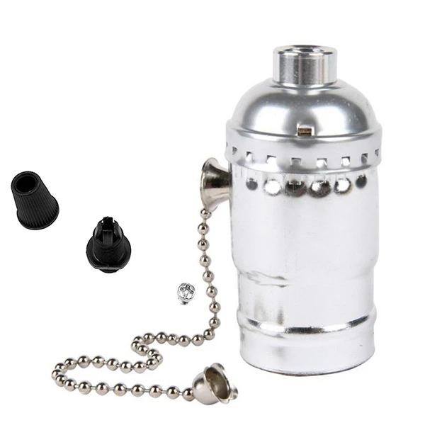 Suport lampă vintage Cablu Suport lampă Comutator cu buton Accesorii de iluminat Edison Vintage Suport lampă din cupru E27 Bar Restaurant