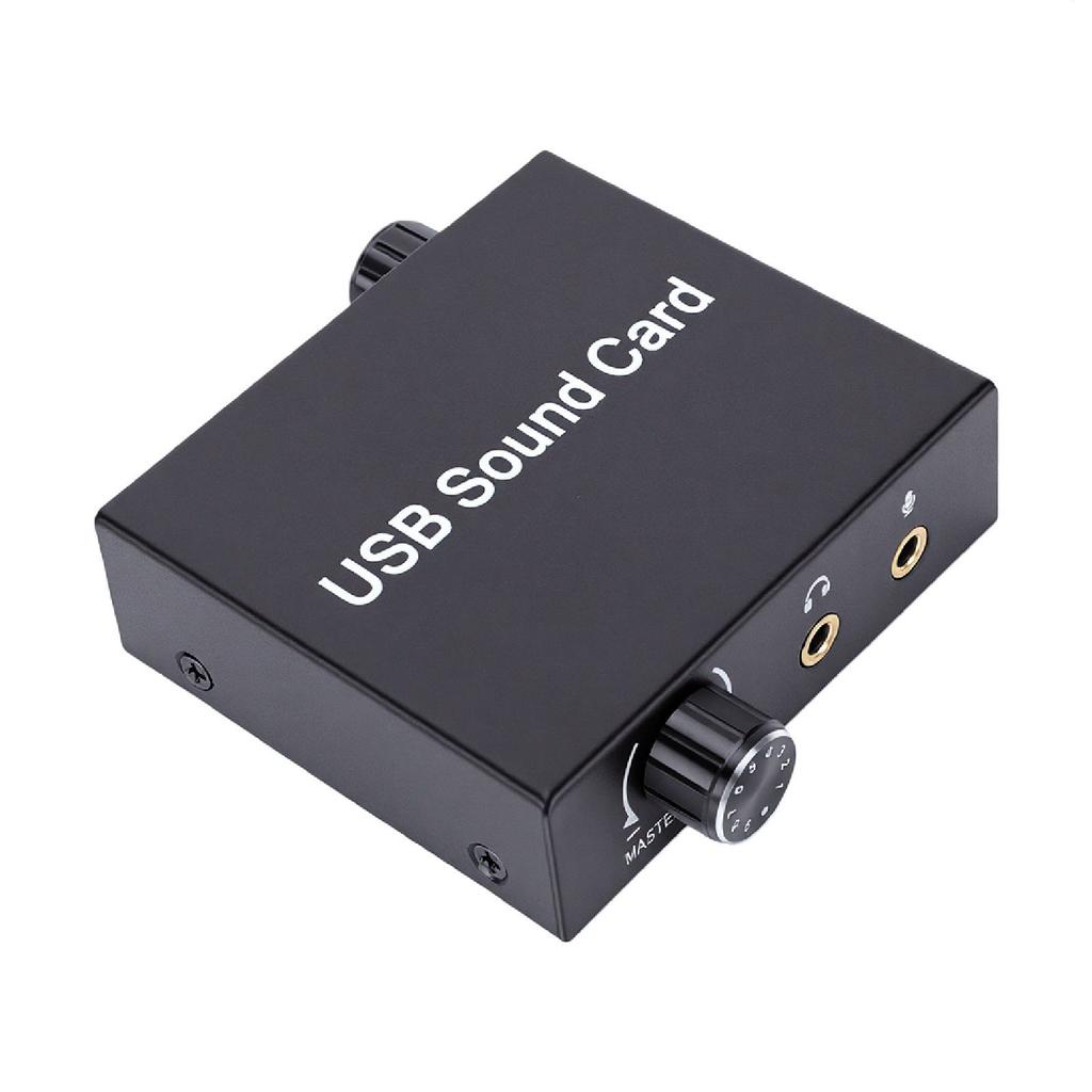 External USB Sound Card 16Bit 48KHz Playback USB to Sound Jack Sound Card Adapter with 3.5mm Jack for PC Laptop