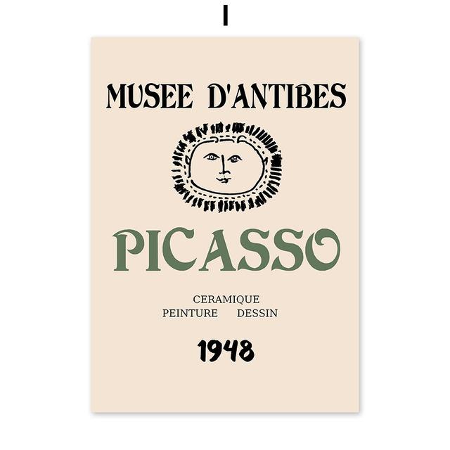 Abstract Matisse Bauhaus Picasso Exhibition Modern Wall Art Prints Canvas Painting Posters Wall Pictures For Living Room Decor No Frame