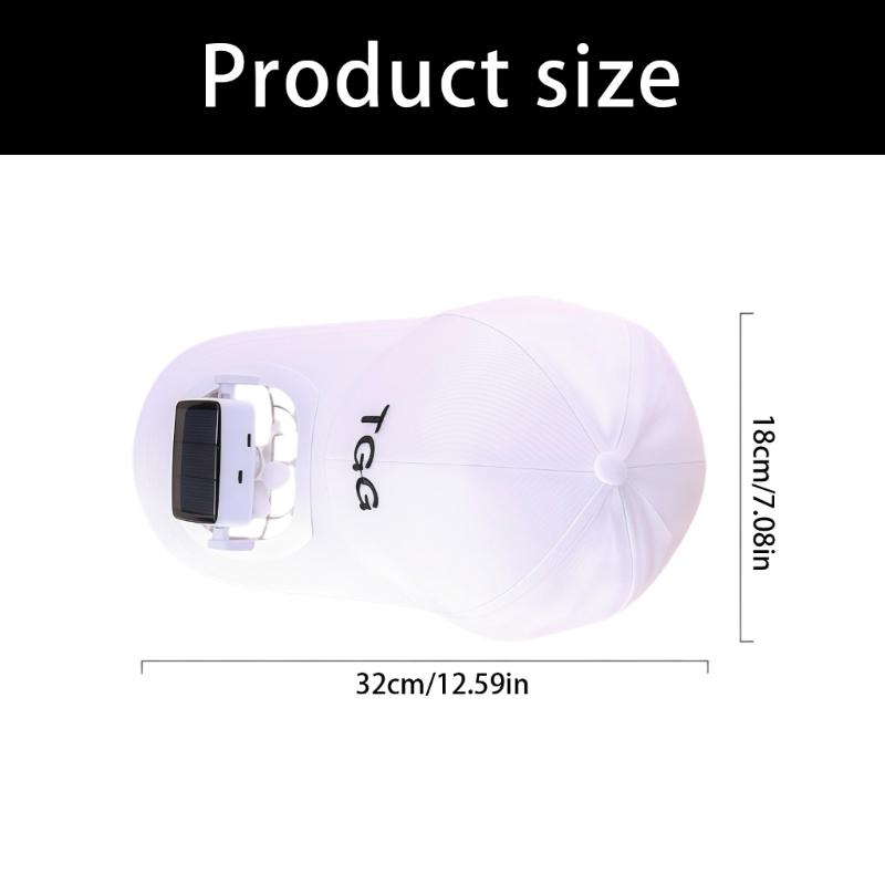 Adjustable Sun Hat Feature Solar Charging Build-in Cooling Fan Ideal For Beach Vacations And Camping Trip